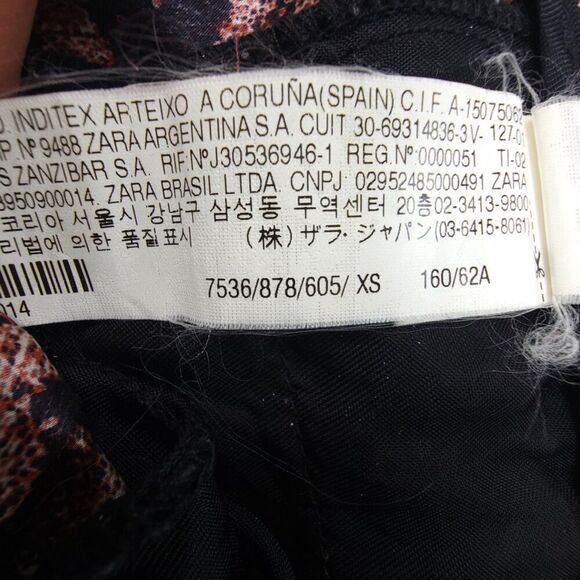 ZARA 100% Mulberry Silk Pleated Trouser Quiet Luxury Pants Red Paisley Print XS - Picture 8 of 8